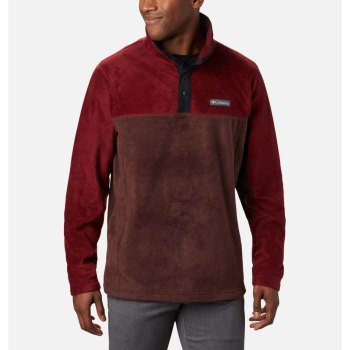 Columbia Steens Mountain Half Snap Fleece, Pullover Rojos Negros Para Hombre | 279364-LYD